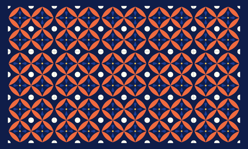 Vinylový koberec s geometrickými tvarmi a vzorom - Tenstickers