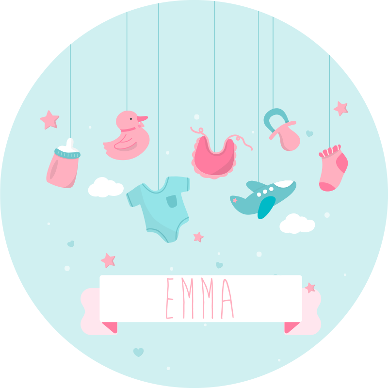 vinylový koberec pre bábätko personalizovaná škôlka - Tenstickers