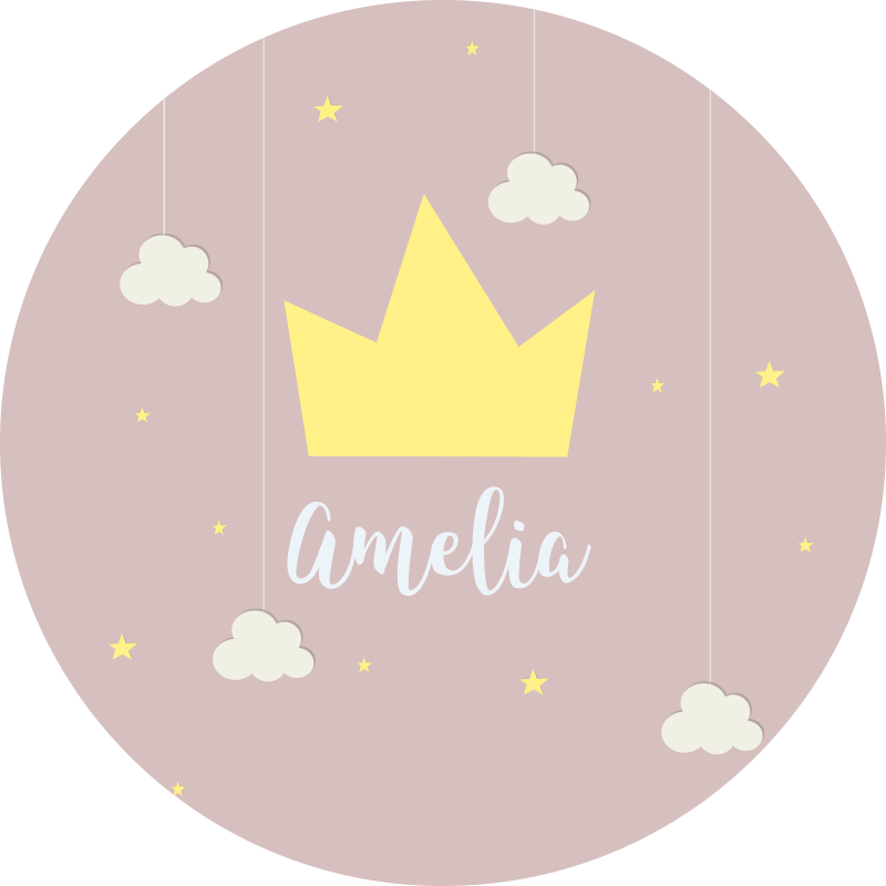 Prispôsobiteľná vinylová rohož pre princeznú korunu - Tenstickers