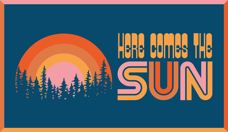 Vintage slnečný dizajn na mieru - Tenstickers