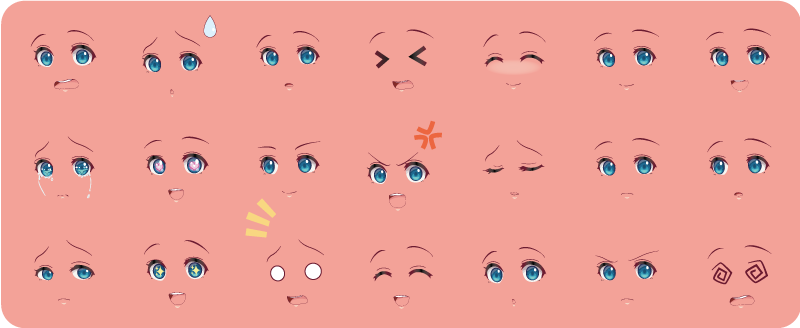 detský vinylový koberec aktivita emotívnych tvárí - Tenstickers