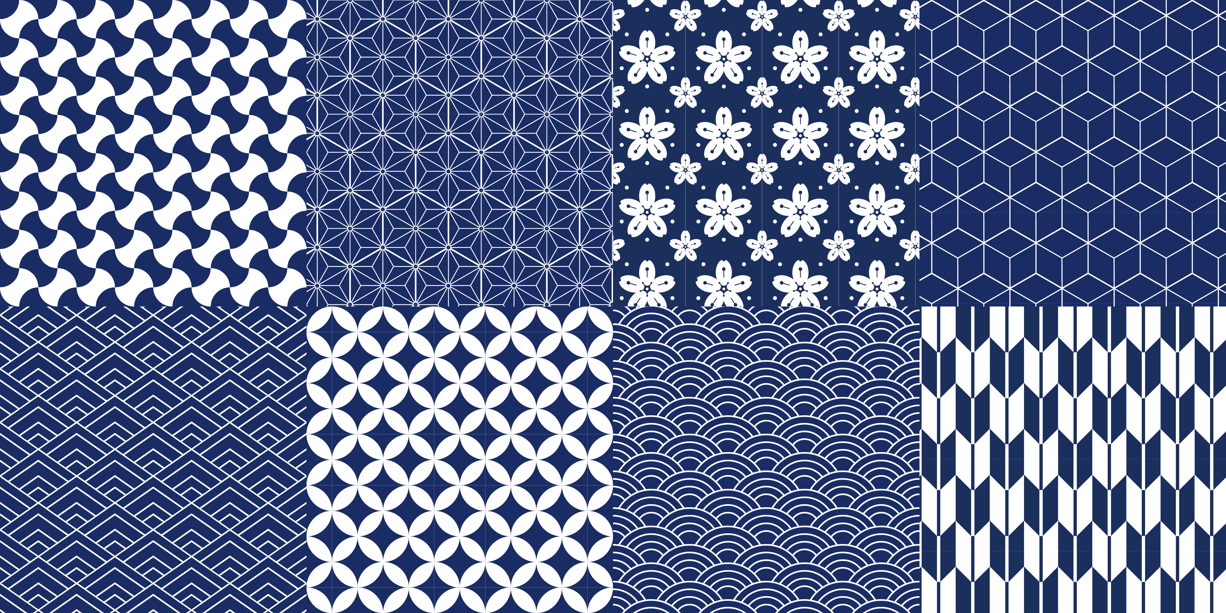 Komplexný modro-biely vinylový koberec - Tenstickers