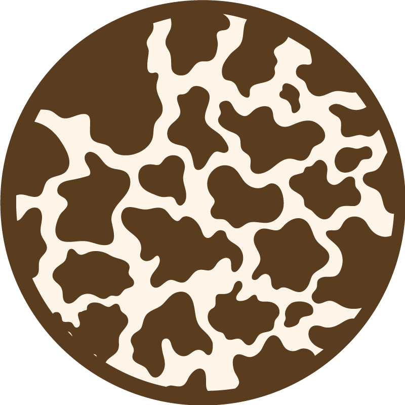 vinylový koberec zvierací vzor kruh z hovädzej kože - Tenstickers