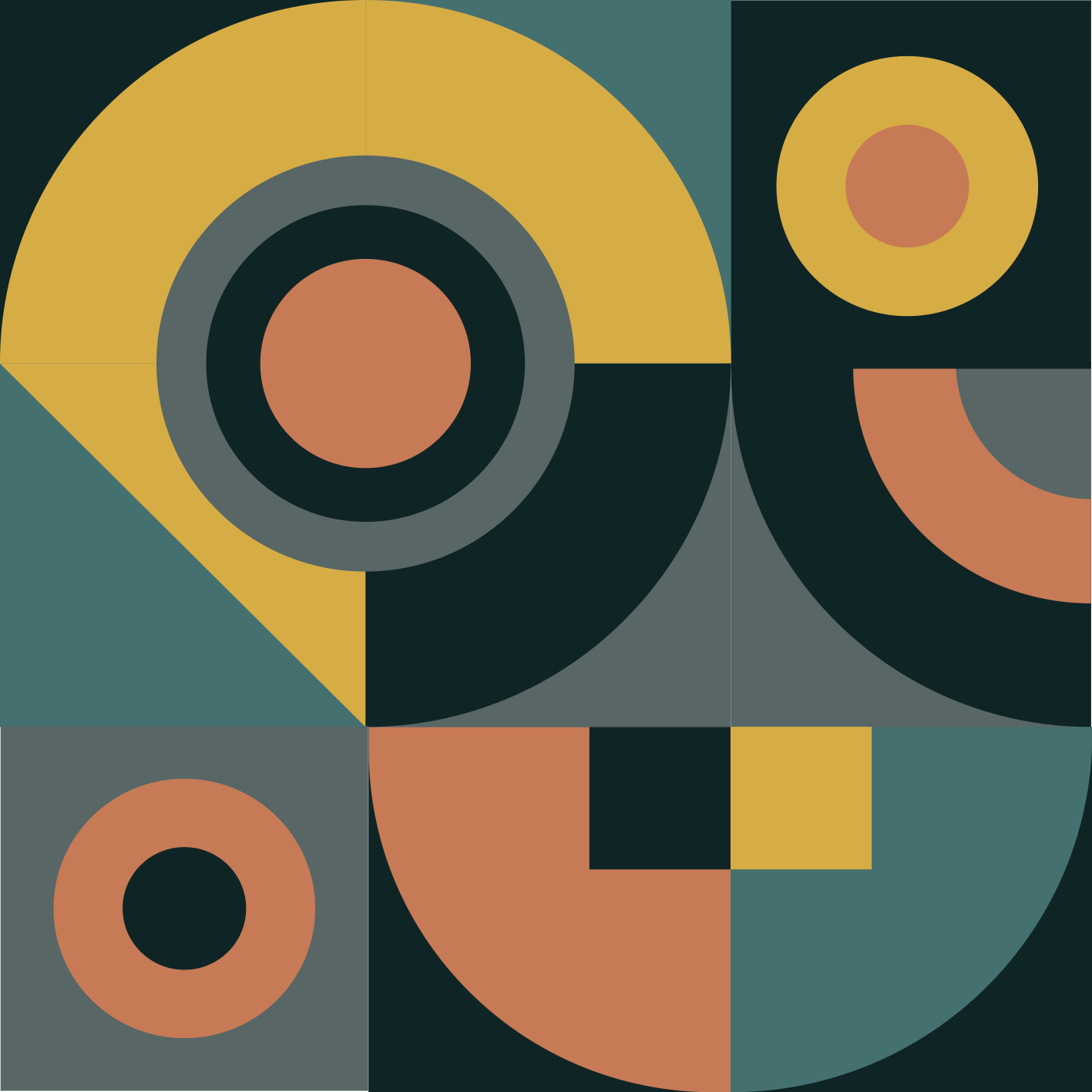 Vinylový koberec s geometrickými tvarmi kompozícia tvarov - Tenstickers