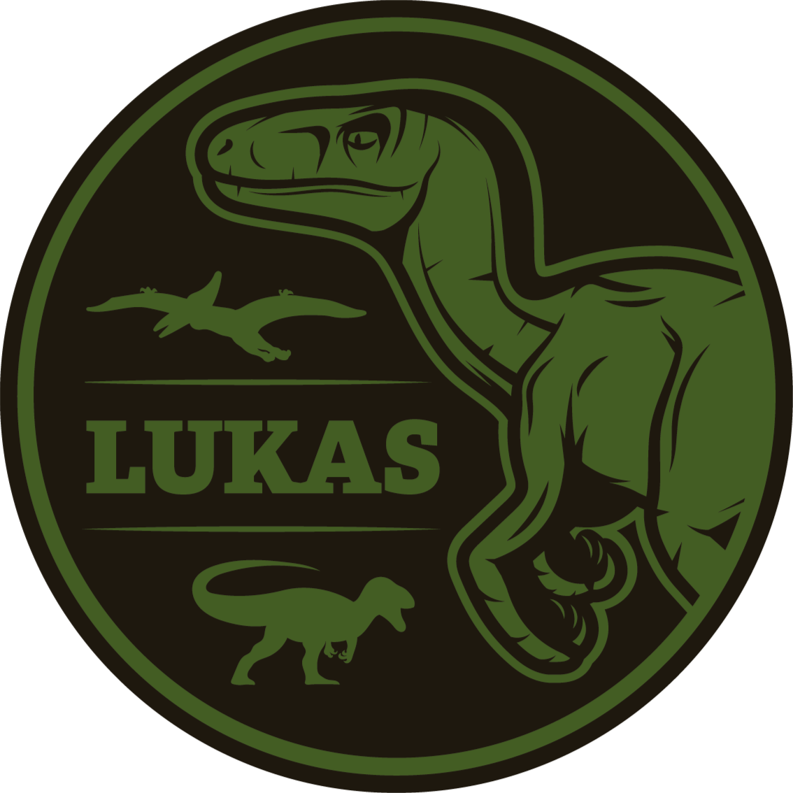 Dinosaur raptor s textom zvieracieho koberca - Tenstickers