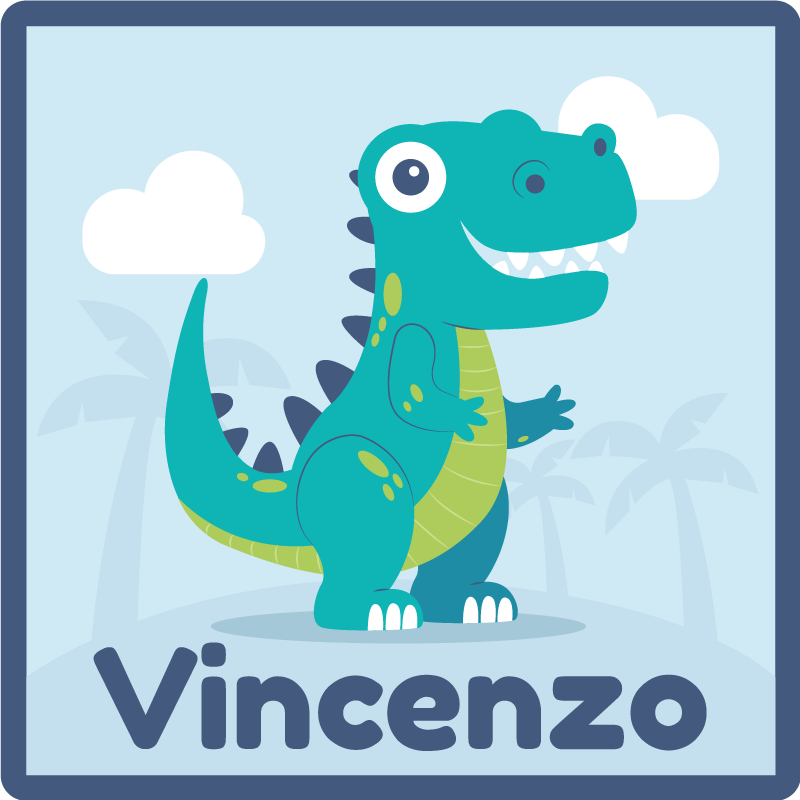 T rex dinosaurus personalizovaná podložka - Tenstickers