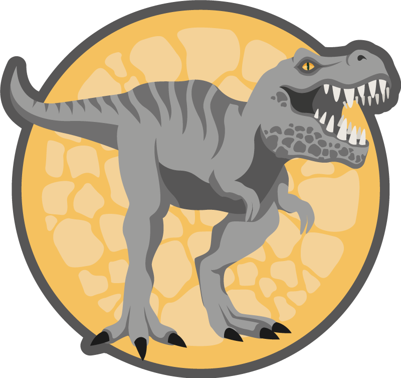 detský vinylový koberec kruhový dizajn dinosaura - Tenstickers