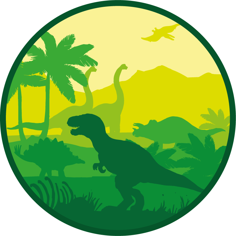 Vinylový koberec pre bábätko dobrodružstvo dinosaurov - Tenstickers