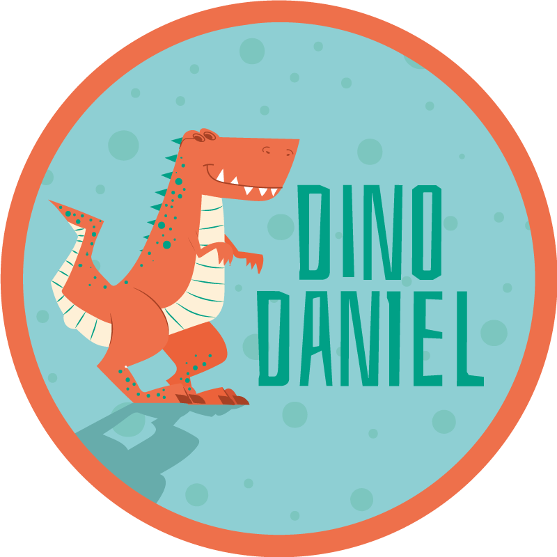 Rôzne vinylové koberce pre deti s dinosaurím kruhom - Tenstickers