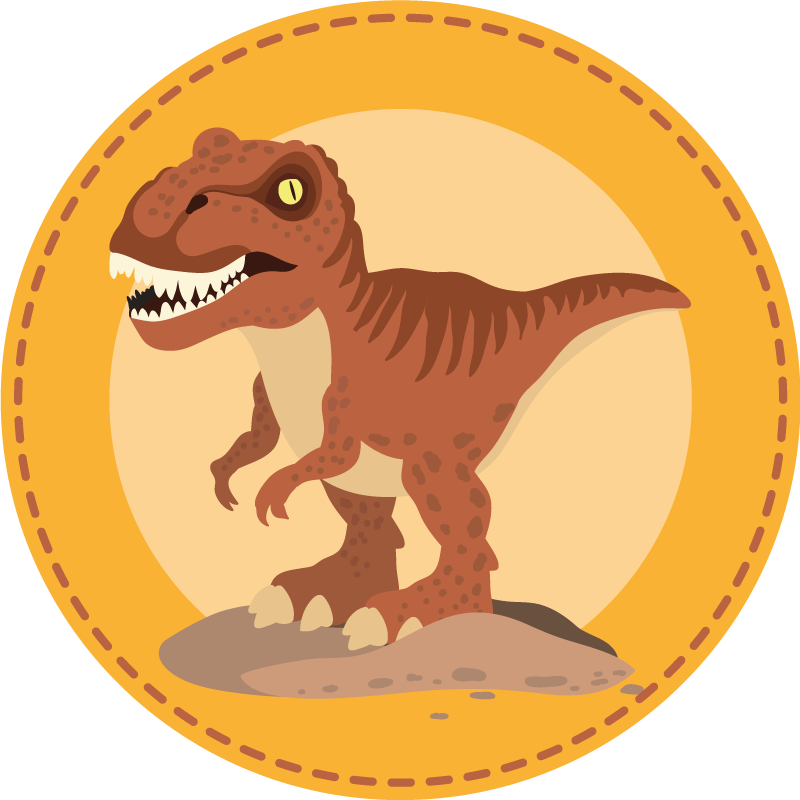 detský vinylový koberec okrúhly koberec dinosaurus - Tenstickers