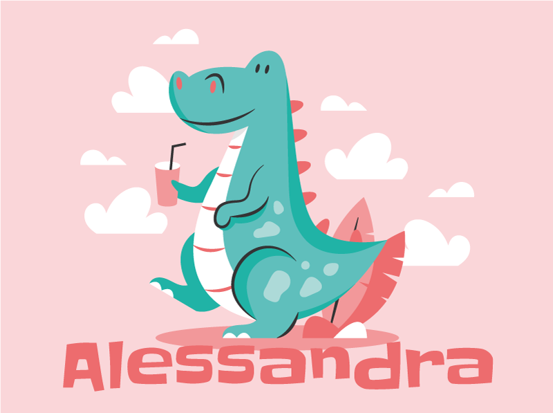 Dinosaurus s vlastným menom zvieracieho koberca - Tenstickers