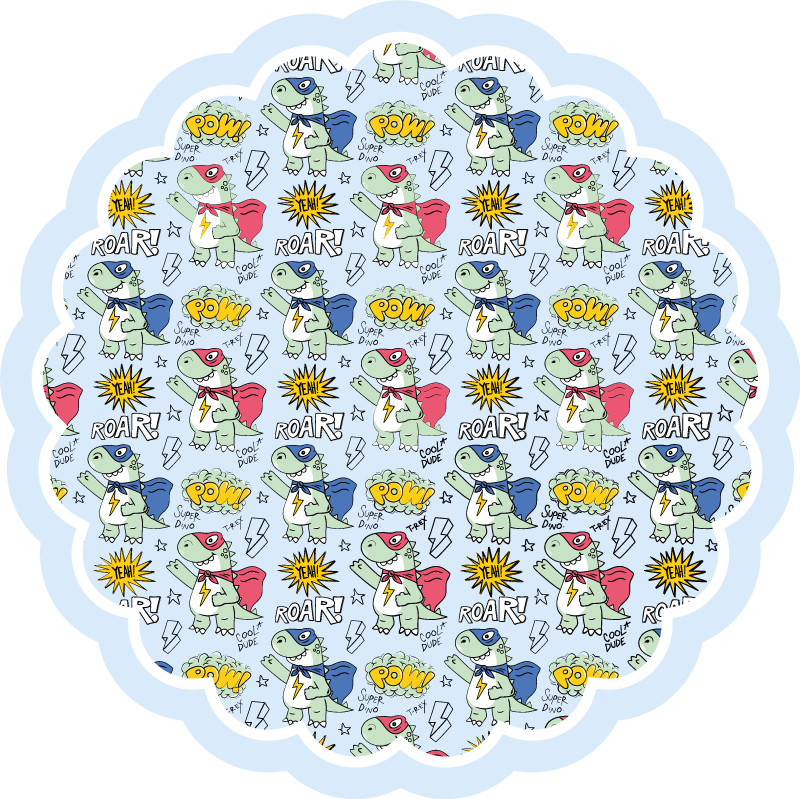 detský vinylový koberec superhrdinské dinosaury - Tenstickers