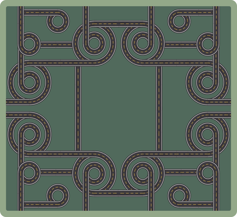 vinylový koberec cesty vzor vozovky - Tenstickers