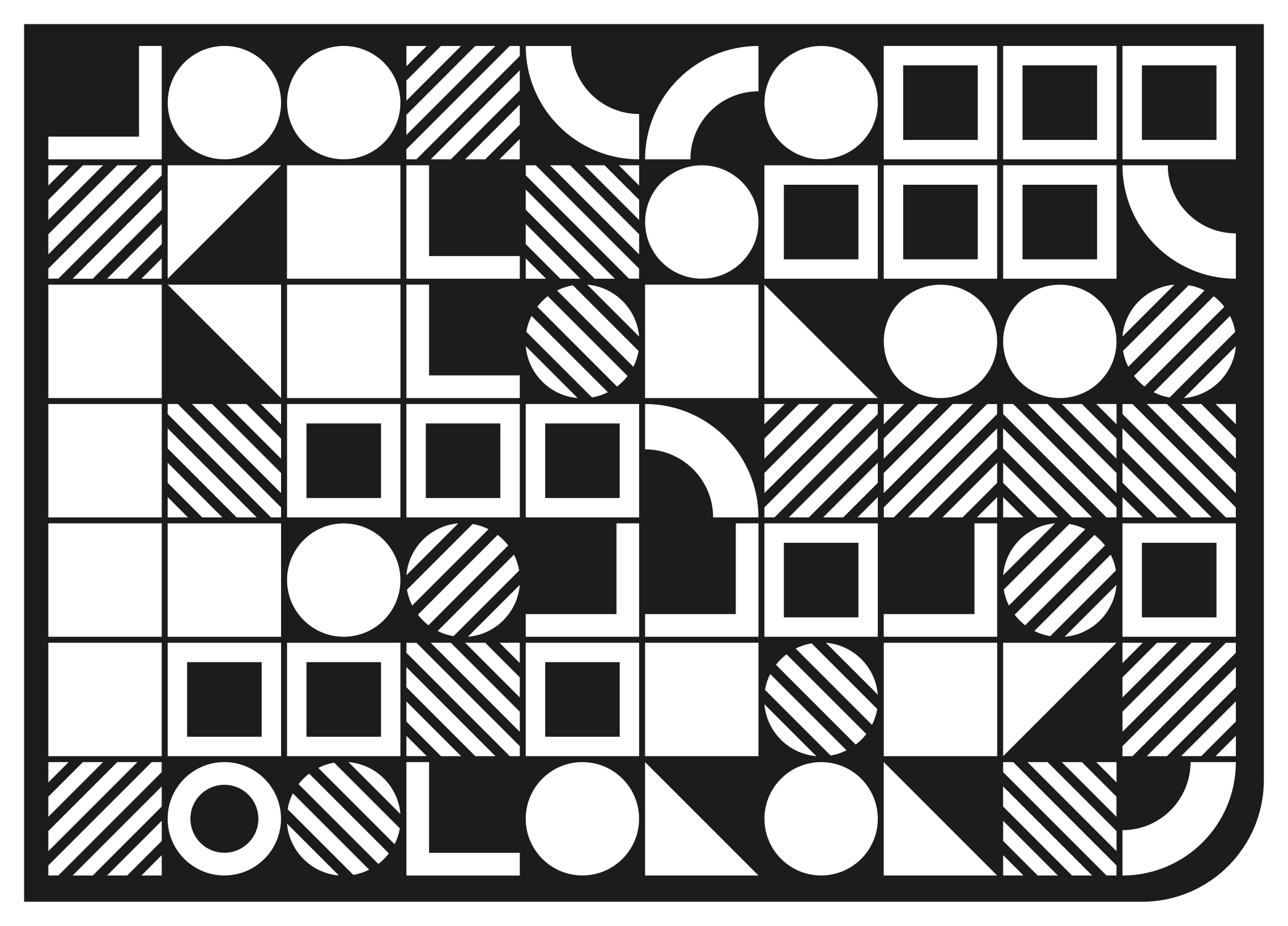 Vinylový koberec s geometrickými tvarmi rovnováha tvarov - Tenstickers