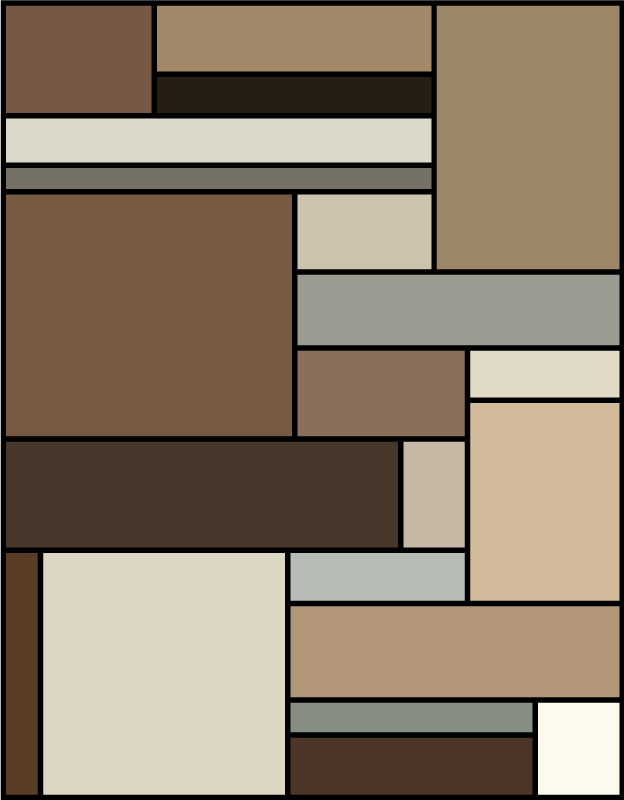 Hnedé štvorce, geometrické vinylové koberce - Tenstickers