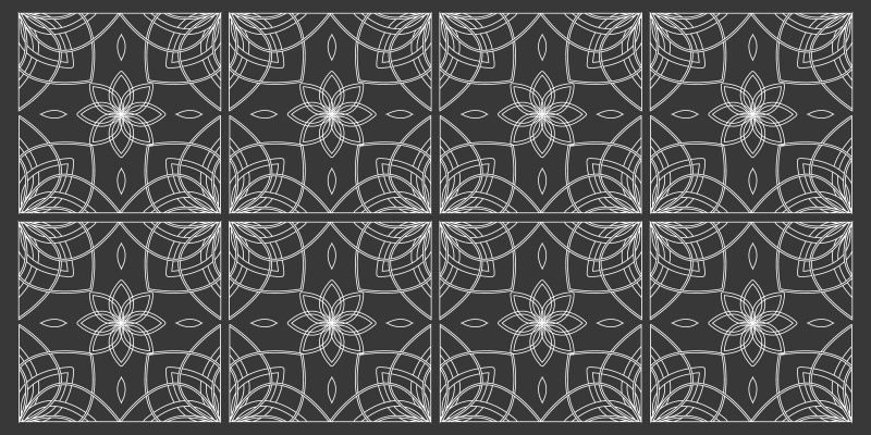 štvorcové dlaždice dizajn moderný koberec - Tenstickers