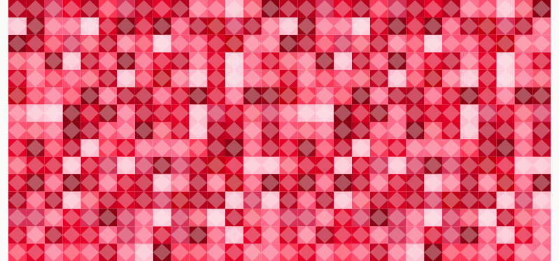 Vinylový koberec s geometrickými tvarmi v červenej farbe - Tenstickers