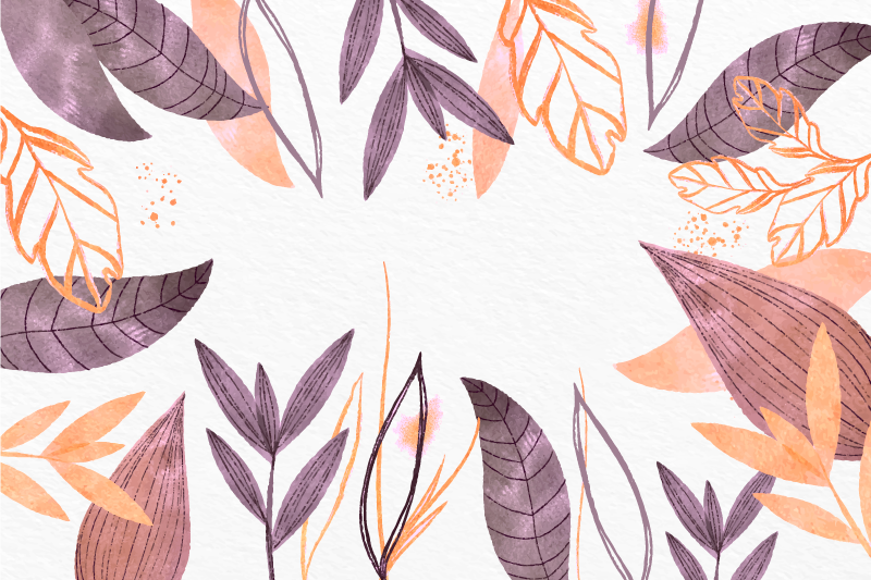 vinylový koberec do spálne elegantné vzory listov - Tenstickers