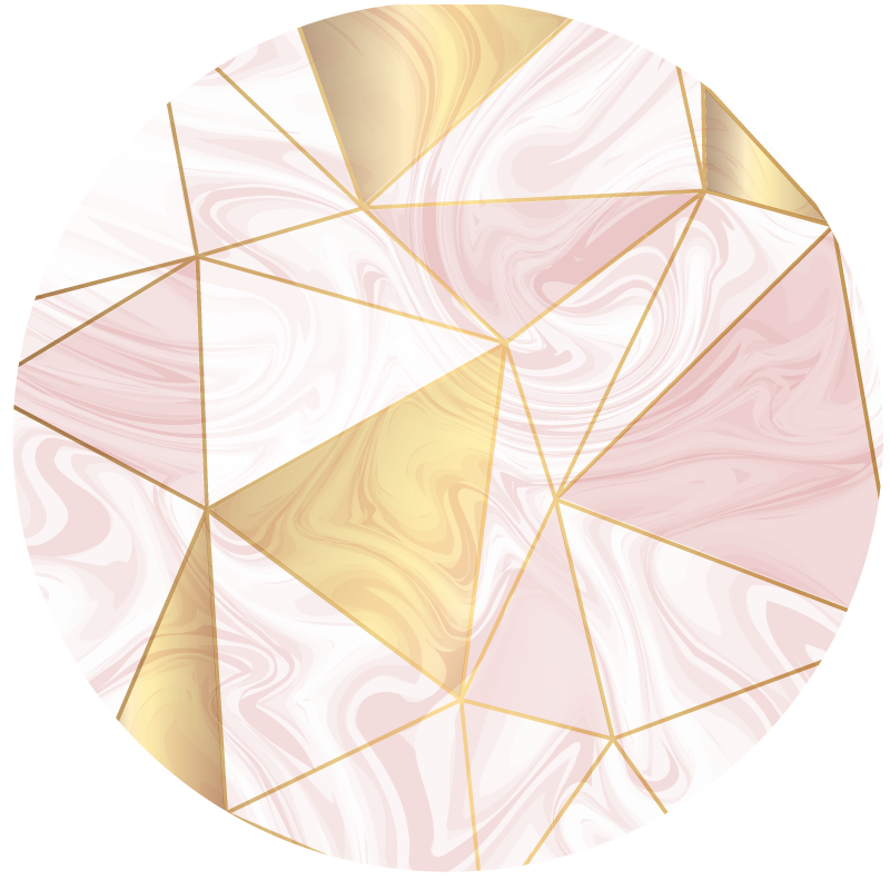 Vinylový koberec s geometrickými tvarmi mramorová kompozícia - Tenstickers