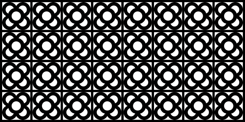 vinylový koberec s geometrickýmy tvarmi kruhové motívy - Tenstickers