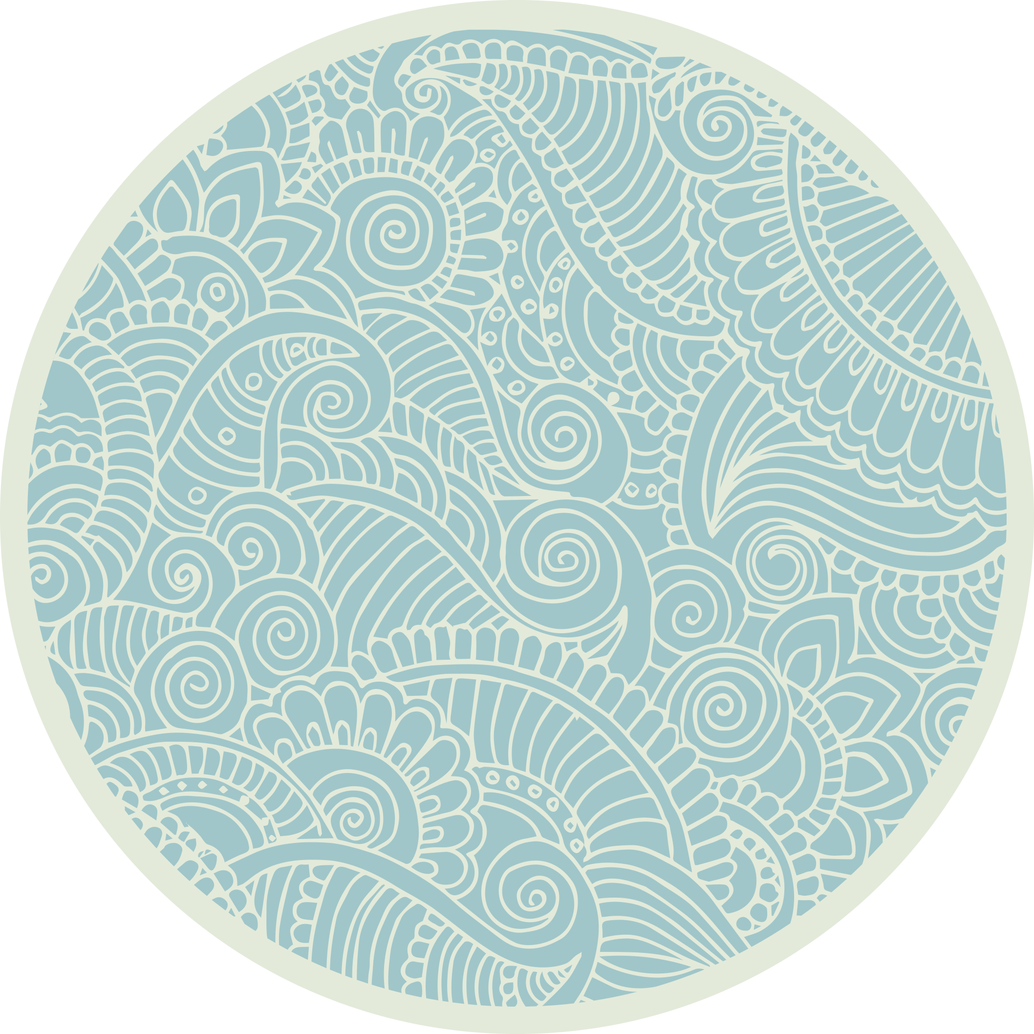 Nautická mandala vinylový koberec - Tenstickers