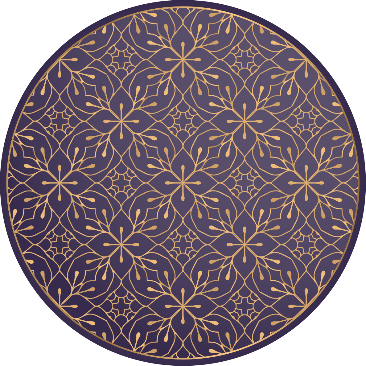 Mandala elegantný vintage vinylový koberec mandaly - Tenstickers