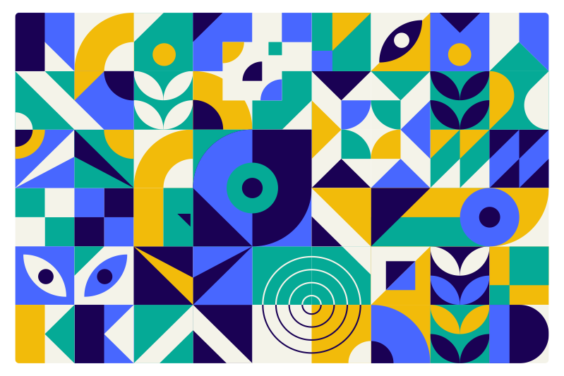 Moderný farebný vzor moderný koberec - Tenstickers