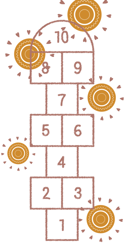 Vinylový koberec nordic hopscotch pre deti - Tenstickers