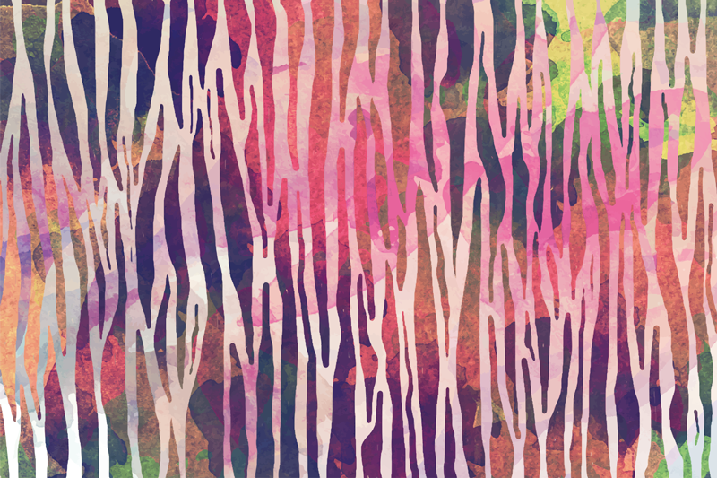 Vinylový koberec s abstraktnou zebrovou textúrou so zvieraťou pot - Tenstickers