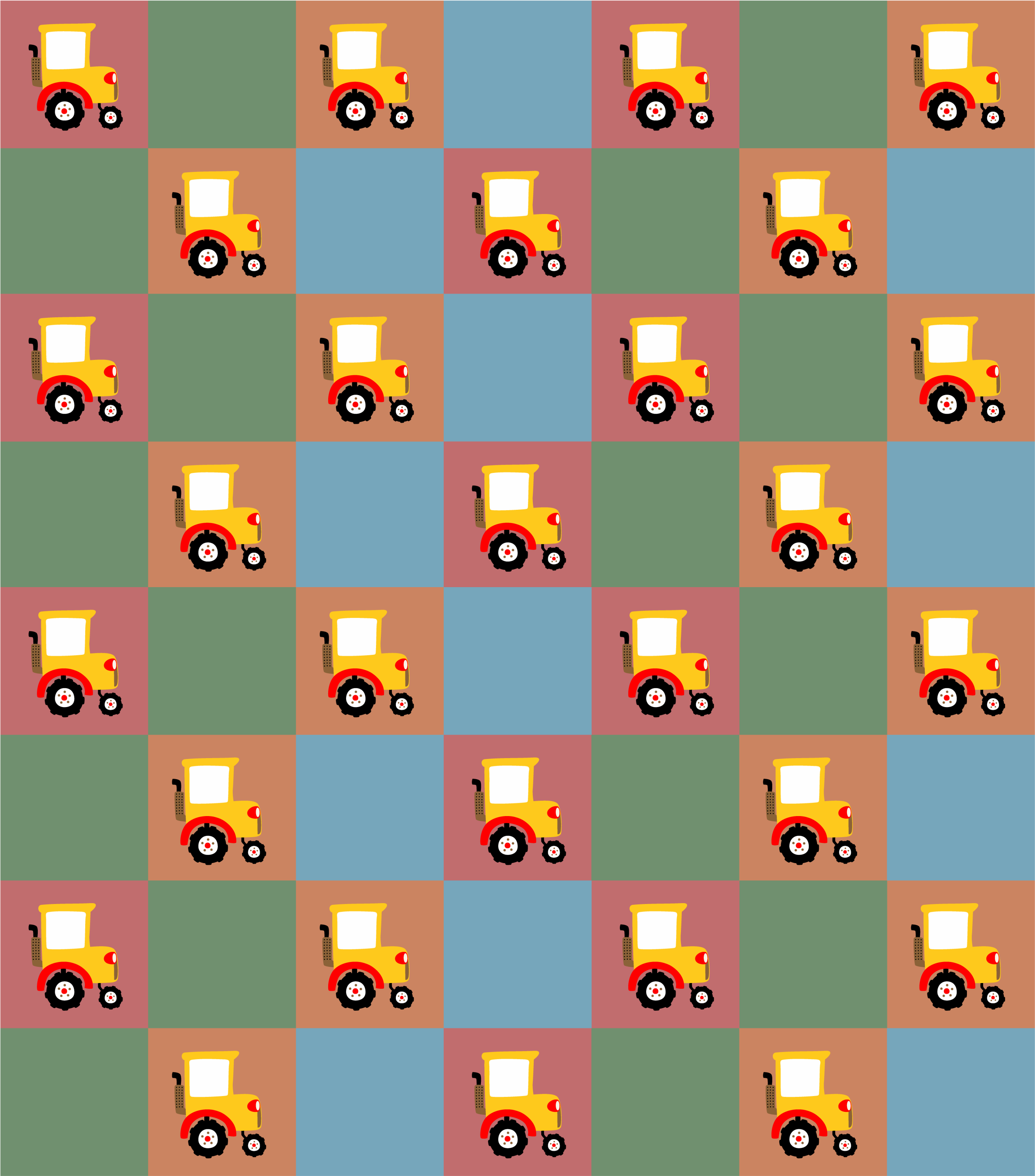 rôzne vinylové koberce pre deti vzor traktora - Tenstickers