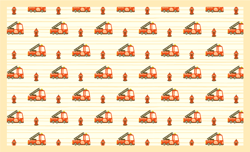 Hasičské auto a vinylový koberec pre deti - Tenstickers