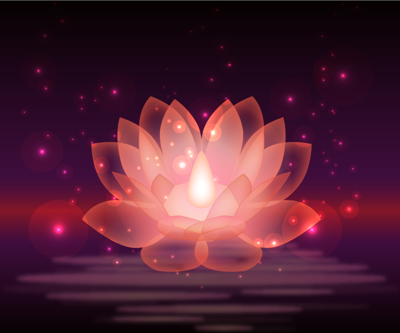 vinylový koberec mandala kozmický lotosový dizajn - Tenstickers