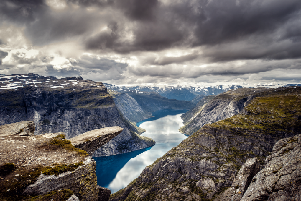 Vinylový koberec trolltunga nórsky prírodný - Tenstickers