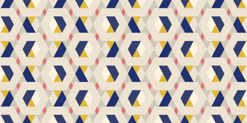 moderný vinylový koberec šesťuholníkový geometrický motív - Tenstickers