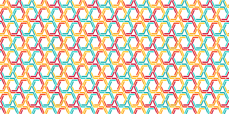 Farebné šesťhranné vzory s geometrickými vinylovými kobercami - Tenstickers