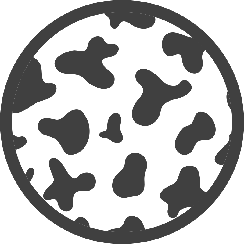 vinylový koberec zvierací vzor kruhový motív z hovädzej kože - Tenstickers