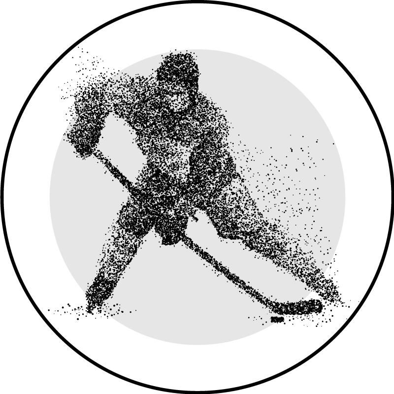 Nakreslený hokejový tínedžerský vinylový koberec - Tenstickers