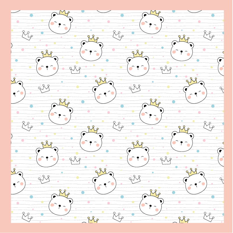 Detský vinylový koberec polka dot crown - Tenstickers