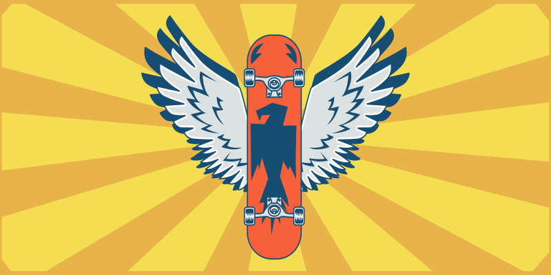 Oranžový skateboard pre teenagerov - Tenstickers