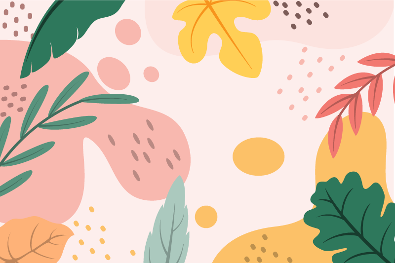 vinylový koberec s kvetmi botanický abstrakt - Tenstickers