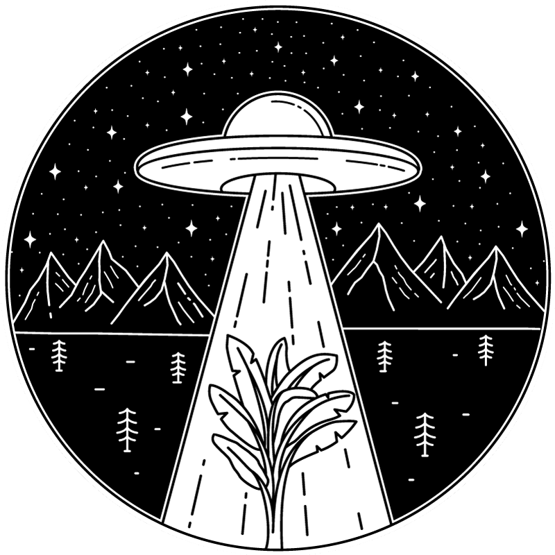 Ufo v noci tínedžerský vinylový koberec - Tenstickers