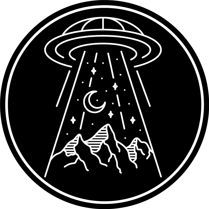 Ufo kresba tínedžerského vinylového koberca - Tenstickers