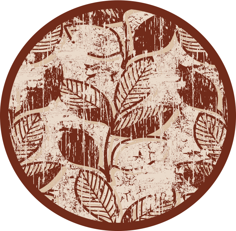 prírodný vinylový koberec štýlové vzory listov - Tenstickers