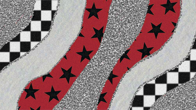 rôzne vzorované vinylové koberce hviezdne červené vlny - Tenstickers