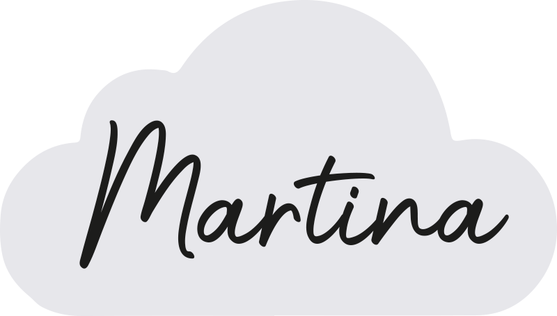 Sivý mrak s menom prispôsobenou podložkou - Tenstickers