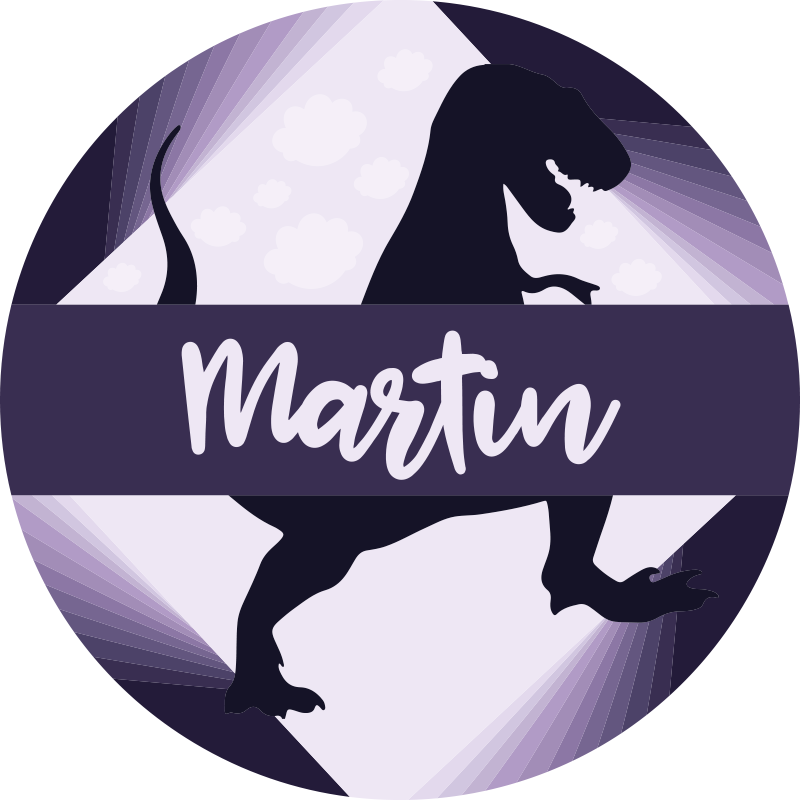 rôzne vinylové koberce pre deti velociraptor s menom - Tenstickers