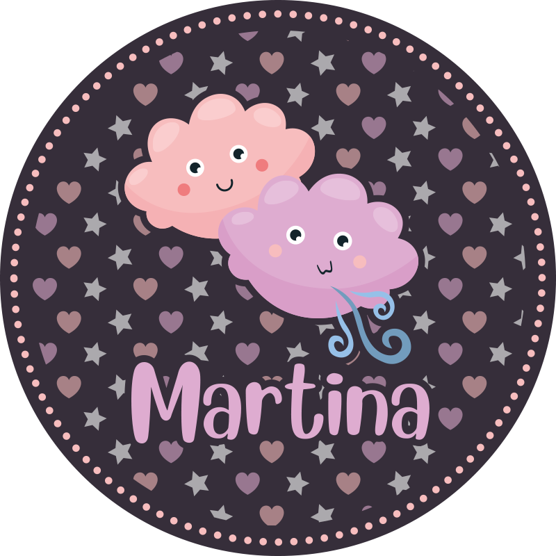 rôzne vinylové koberce pre deti fialové oblaky s názvom - Tenstickers