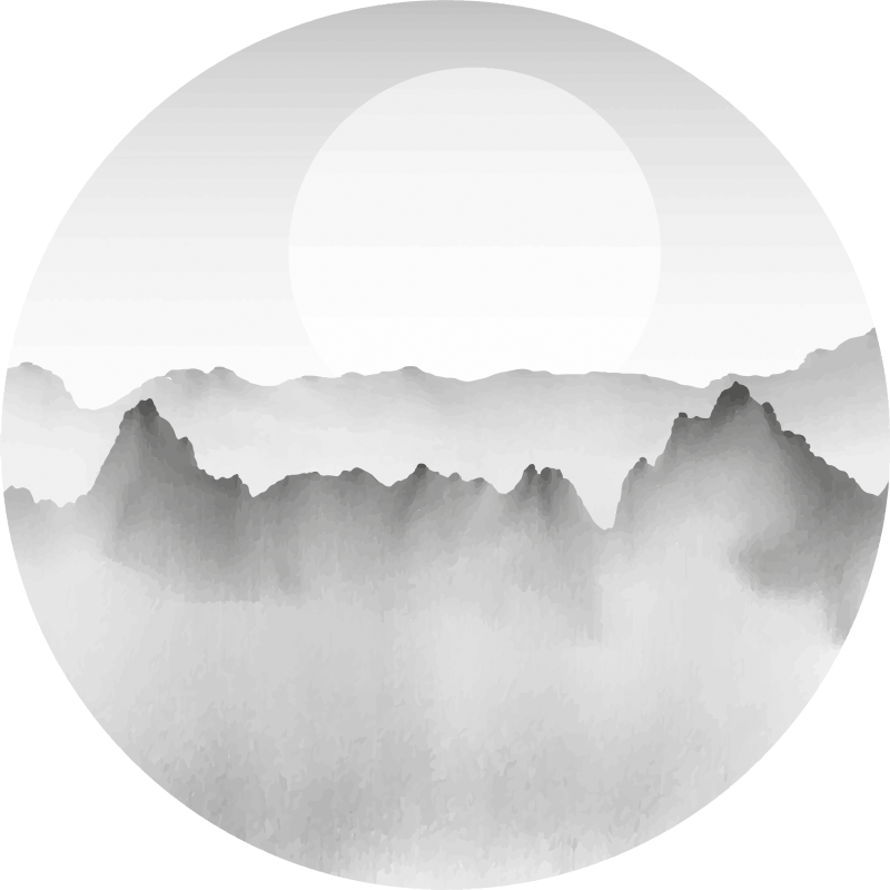 Vinylový koberec grey mountains ink nature - Tenstickers