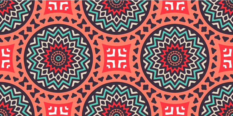 Mexický folklor ozdoby kuchynský vinylový koberec - Tenstickers