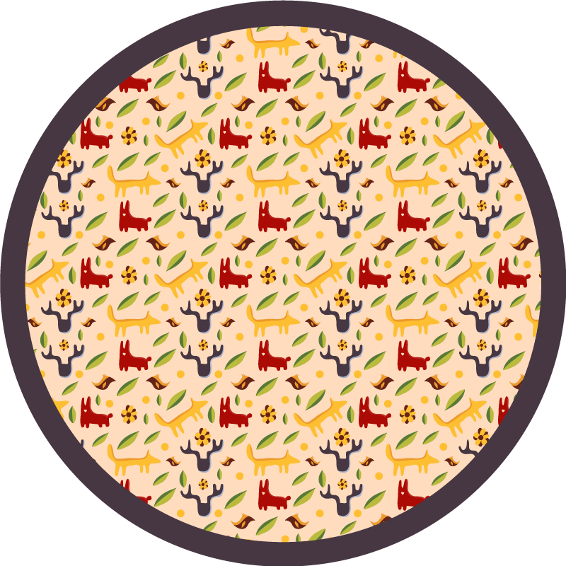 rôzne vinylové koberce pre deti farebné lesné zvieratá - Tenstickers